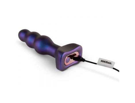 Korek analny wibrujący Hueman Space Invader fioletowy USB - 6