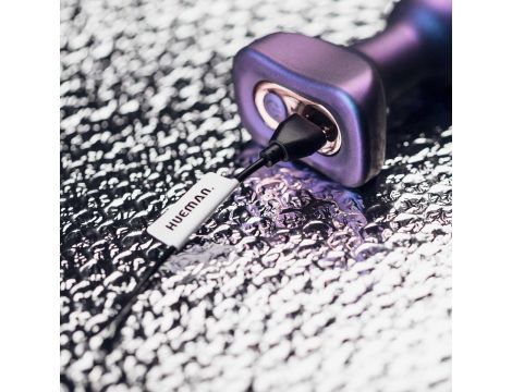 Korek analny wibrujący Hueman Space Invader fioletowy USB - 8