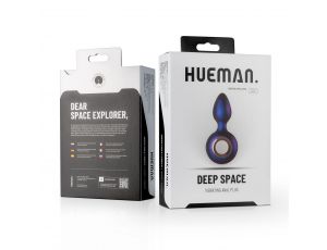 Wibrujący korek analny Hueman Deep Space fioletowy USB