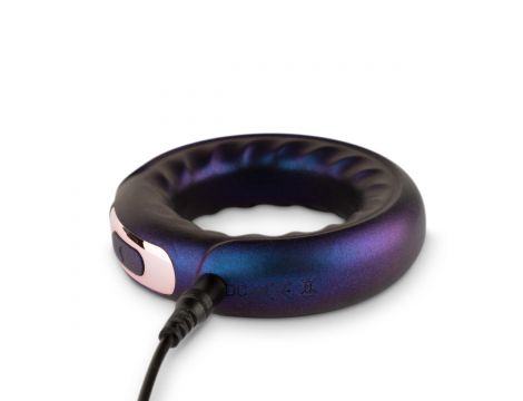 Pierścień wibrujący na penisa i jądra Hueman Saturn fioletowy USB - 4