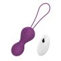 Kulki kegla wibrujące silikonowe z pilotem B Series Magic fioletowe USB - 4