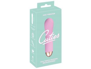 Mini wibrator Cuties różowy silikonowy USB 12,5 cm