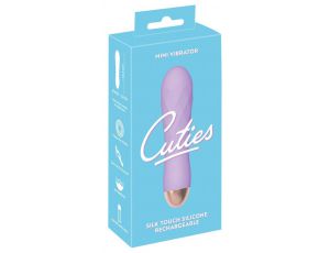 Mini wibrator silikonowy Cuties fioletowy USB 12,5 cm