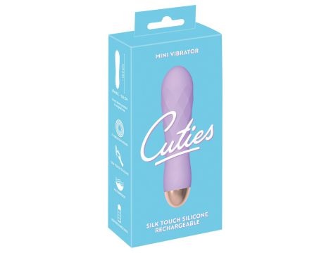 Mini wibrator silikonowy Cuties fioletowy USB 12,5 cm - 2