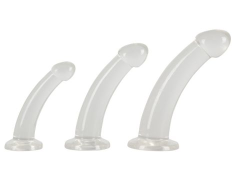 Zestaw dildo analnych Crystal przezroczysty TPE - 4