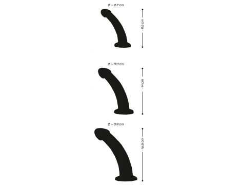 Zestaw dildo analnych Crystal przezroczysty TPE - 12