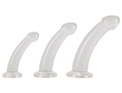 Zestaw dildo analnych Crystal przezroczysty TPE - 3
