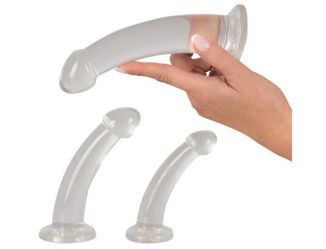 Zestaw dildo analnych Crystal przezroczysty TPE - 9