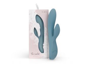 Wibrator króliczek Bloom Fiołek niebieski silikonowy USB 21 cm