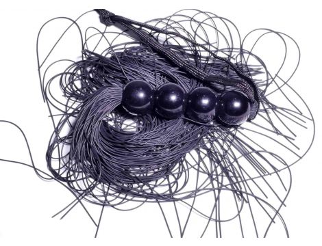 Pejcz silikonowy Fetish B Series czarny 36 cm - 6