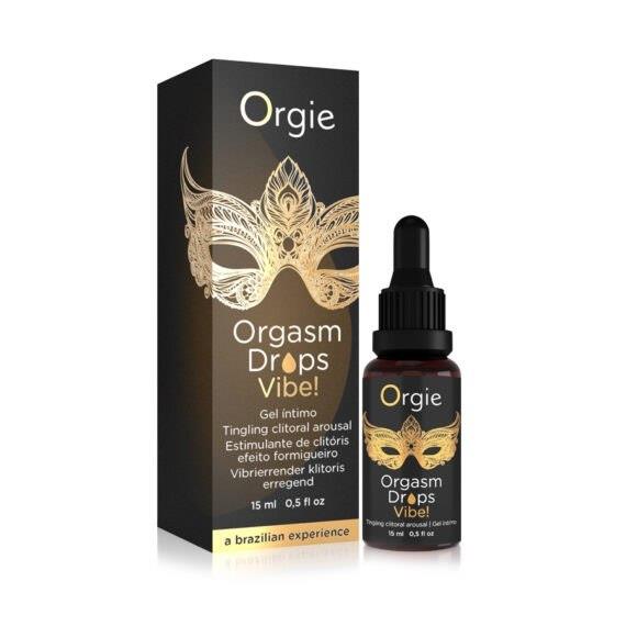 orgie orgasm drops vibe peach flavor 15 ml