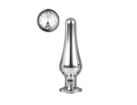 Korek analny Gleaming Love srebrny aluminium 11 cm - 2