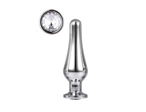 Korek analny Gleaming Love srebrny aluminium 11 cm - 3