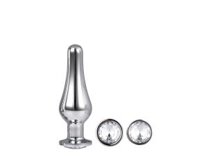 Zestaw Aluminiowych Korków Analnych Gleaming Love Srebrny z Klejnotem