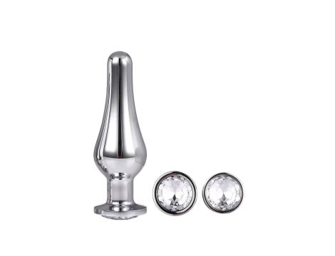 Zestaw Aluminiowych Korków Analnych Gleaming Love Srebrny z Klejnotem - 6