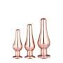Zestaw korków analnych Gleaming Love aluminium różowe złoto - 4