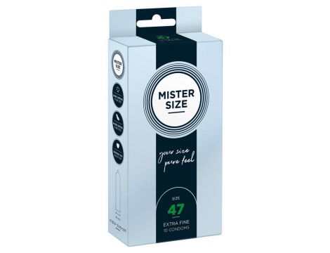 Prezerwatywy cienkie Mister Size 47 mm wegańskie 10 szt.