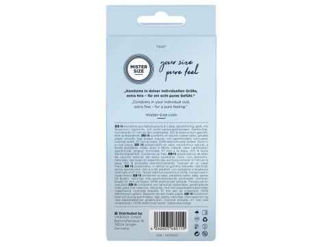 Prezerwatywy ultracienkie Mister Size 57mm wegańskie 10 szt - 5