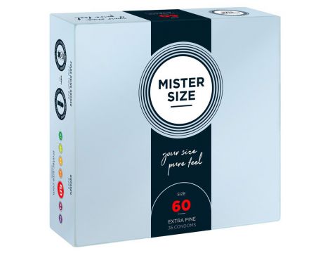 Prezerwatywy wegańskie Mister Size 60 mm 36 sztuk lateks naturalny - 2