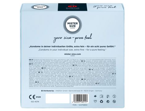 Prezerwatywy wegańskie Mister Size 60 mm 36 sztuk lateks naturalny - 6