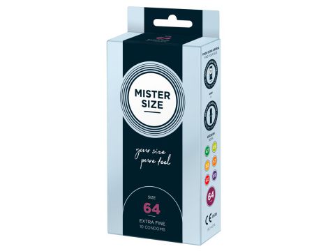 Prezerwatywy wegańskie Mister Size 64mm cienkie 22cm 10 szt - 3