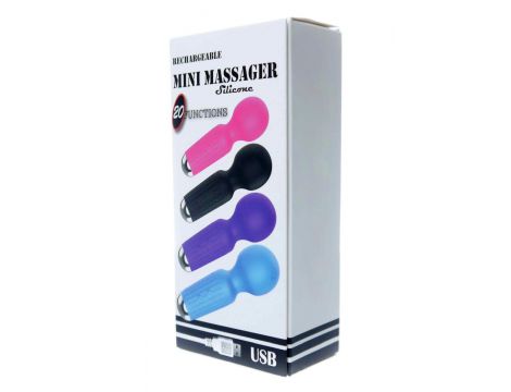 Stymulator łechtaczki mini USB 20 programów niebieski B-Series Magic - 8