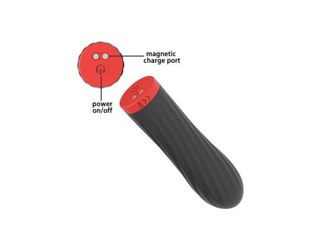 Wibrator mini silikonowy B Series Magic USB 10 trybów czarny - 3