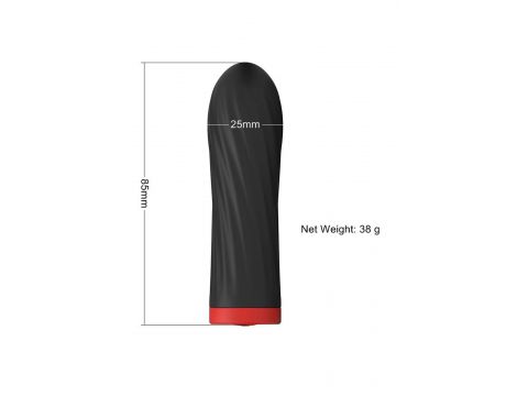 Wibrator mini silikonowy B Series Magic USB 10 trybów czarny - 5