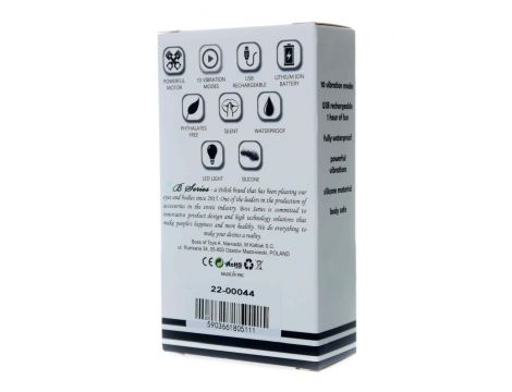 Wibrator mini silikonowy B Series Magic USB 10 trybów czarny - 9