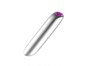 Potężny mini wibrator B-Series Magic USB srebrny 20 trybów