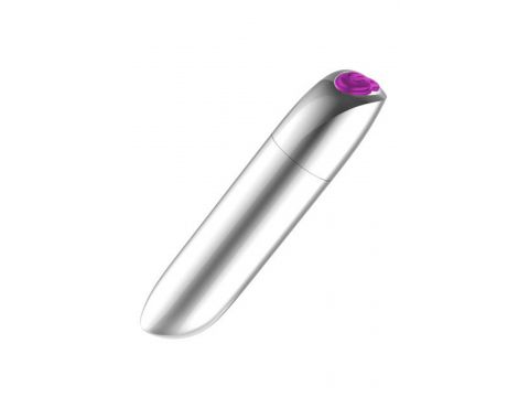 Potężny mini wibrator B-Series Magic USB srebrny 20 trybów