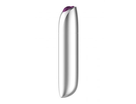Potężny mini wibrator B-Series Magic USB srebrny 20 trybów - 2