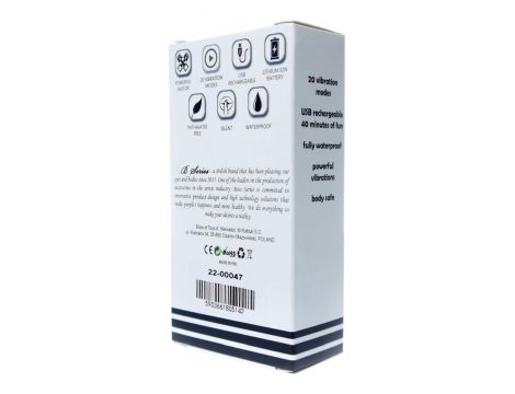Potężny mini wibrator B-Series Magic USB srebrny 20 trybów - 7