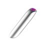 Potężny mini wibrator B-Series Magic USB srebrny 20 trybów - 2