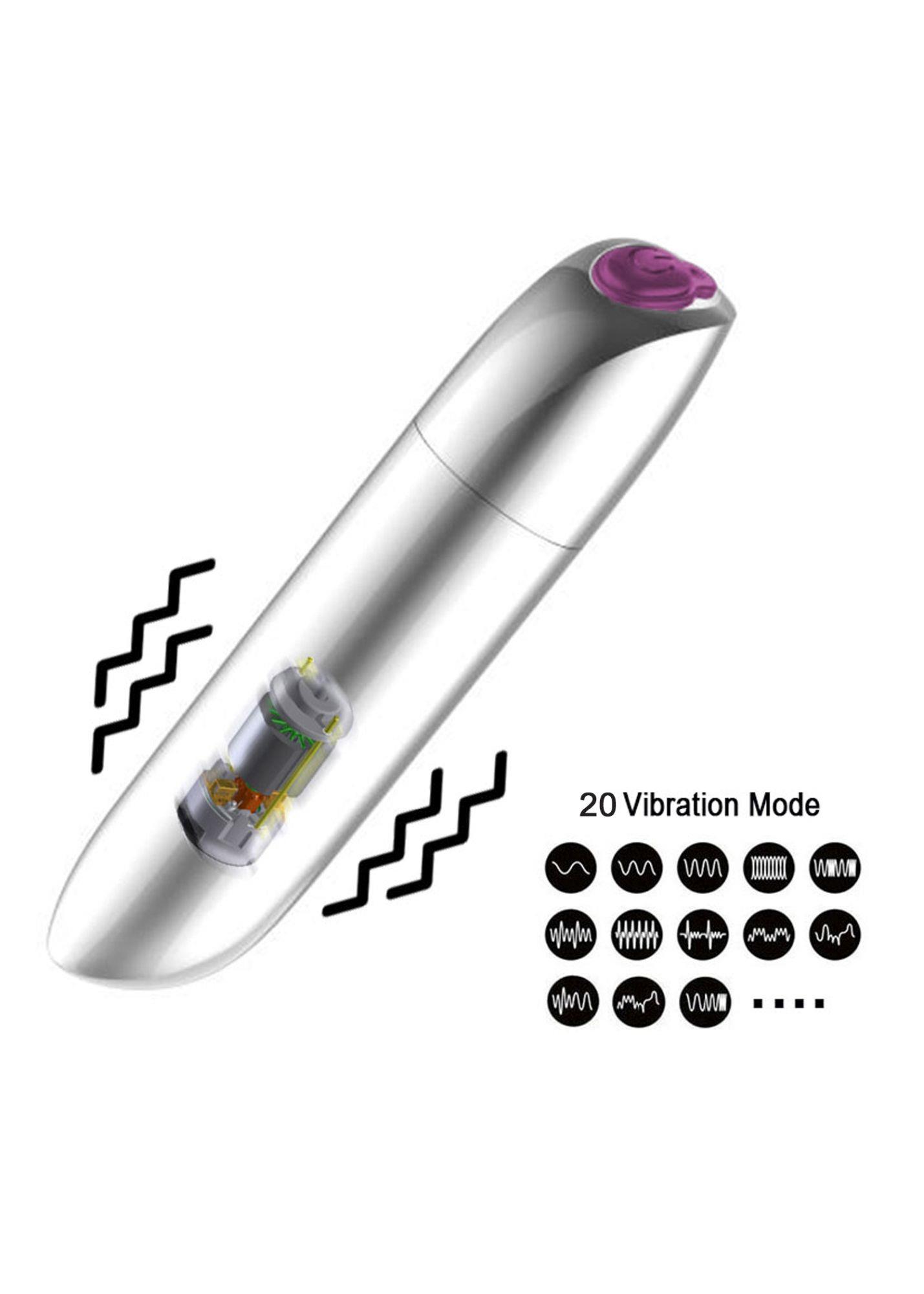 wibrator mini masażer stymulator 20 trybów 10cm