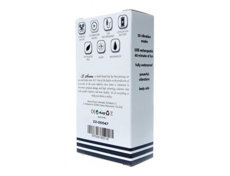 Mini wibrator potężny B Series Magic USB 20 trybów złoty - 7