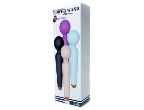 Stymulator łechtaczki Power Wand B Series Magic USB 10 funkcji cielisty - 6