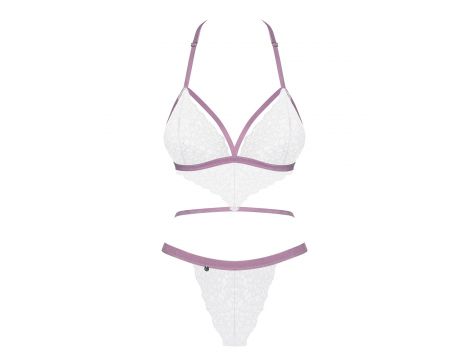 Body koronkowe Lilyanne Obsessive białe S/M - 5