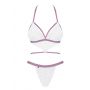 Body koronkowe Lilyanne Obsessive białe S/M - 6