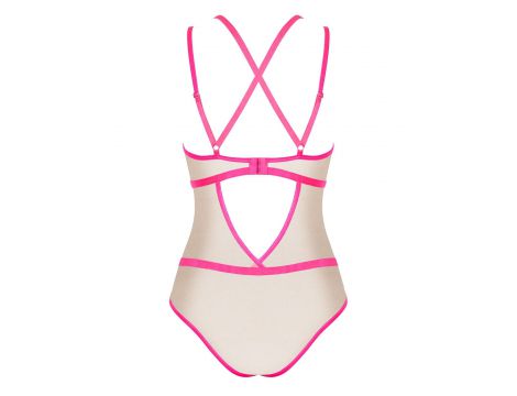 Body Obsessive Nudelia różowe ze złotą nicią L XL - 6