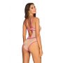 Body Obsessive Nudelia różowe ze złotą nicią L XL - 3