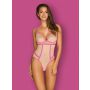 Body Obsessive Nudelia różowe ze złotą nicią L XL - 4