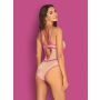 Body Obsessive Nudelia różowe ze złotą nicią L XL - 5