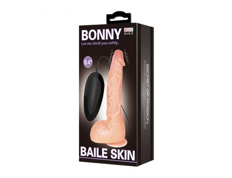 Wibrator realistyczny Baile Jasson 25 cm cielisty z przyssawką - 2
