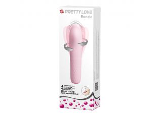 Mini wibrator Pretty Love Burke silikonowy różowy USB 4 wibracje 4 obroty