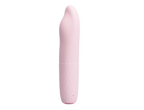 Mini wibrator Pretty Love Burke silikonowy różowy USB 4 wibracje 4 obroty - 2