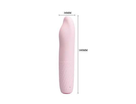 Mini wibrator Pretty Love Burke silikonowy różowy USB 4 wibracje 4 obroty - 4