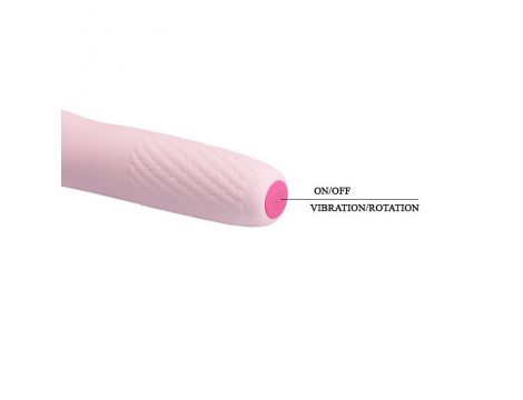 Mini wibrator Pretty Love Burke silikonowy różowy USB 4 wibracje 4 obroty - 5
