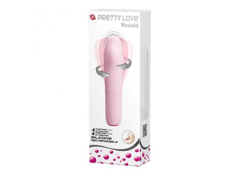 Mini wibrator Pretty Love Burke silikonowy różowy USB 4 wibracje 4 obroty