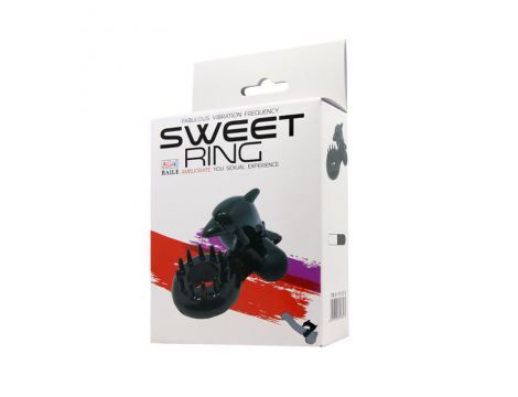 Pierścień erekcyjny wibrujący z delfinem Baile Sweet czarny - 8